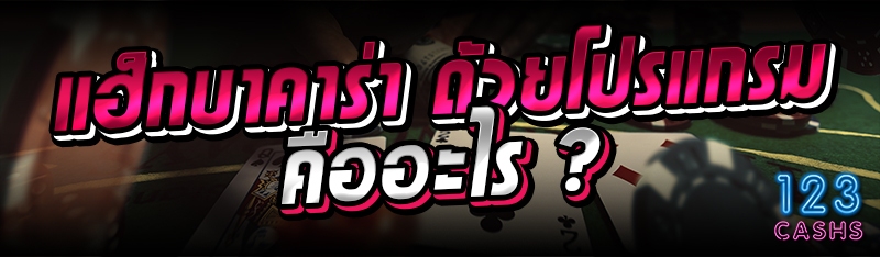 แฮ็กบาคาร่า ด้วยโปรแกรม คืออะไ