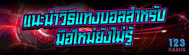 แนะนำวิธีแทงบอลสำหรับมือใหม่ยั